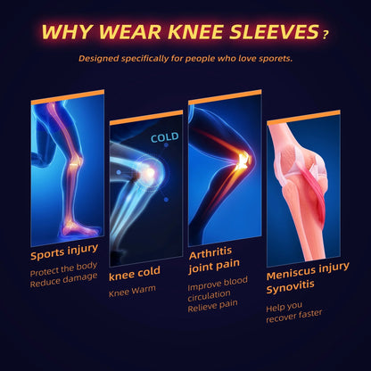 Copper Knee Brace Support for Men and Women Knee Compression Sleeve for Knee Arthritis Pain Relief-2Xl