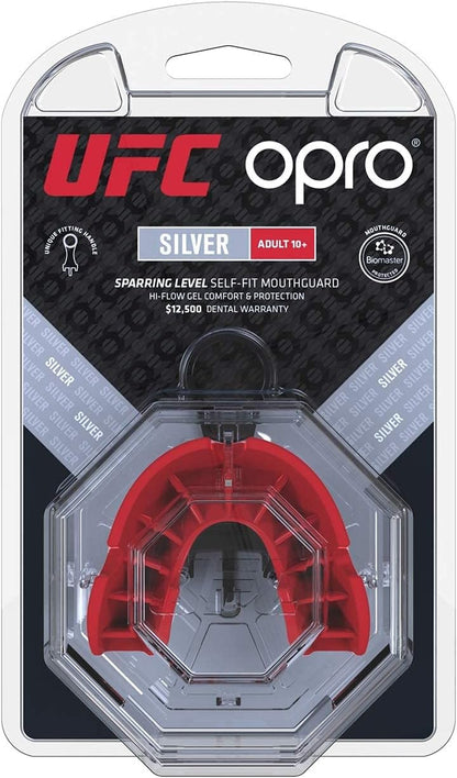 Silver Level UFC Adult and Youth Sports Mouthguard with Case, Kids Gum Shield Featuring Revolutionary Fitting Technology for UFC, MMA, Boxing, BJJ and Other Combat Sports (Adult, Black)