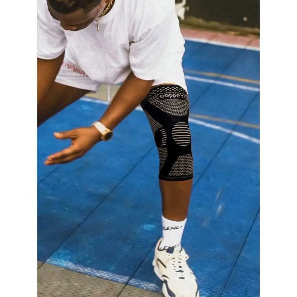 Copper Knee Brace Support for Men and Women Knee Compression Sleeve for Knee Arthritis Pain Relief-2Xl